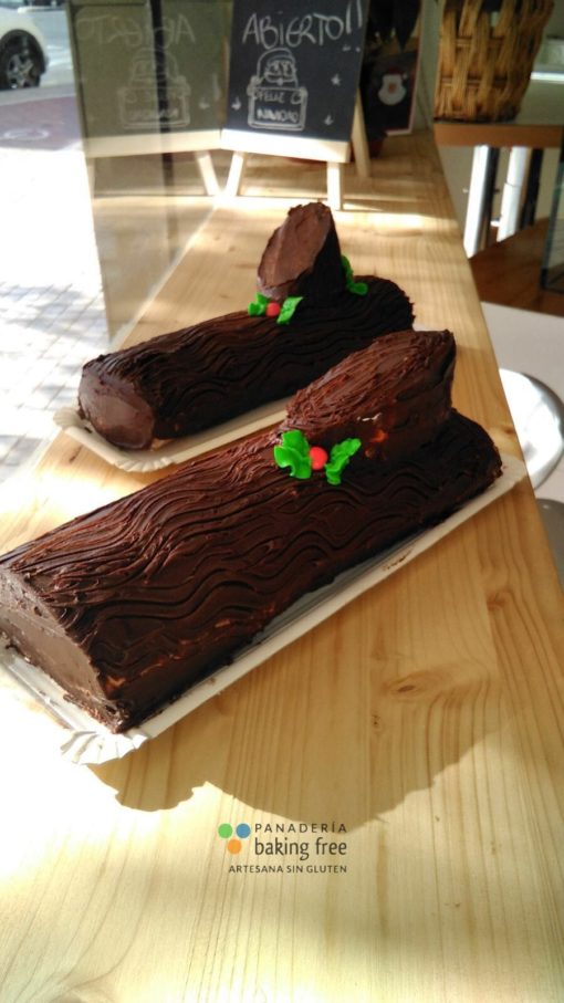 tronco de navidad panadería sin gluten baking free